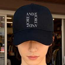 A cap with a logo of "MORE AND MORE" in a cool black design ball cap retro low cap graphic print snapback cap Duckville cap low cap duck cap large head around fashionable small head around breathable Baseball cap baseball cap visual sports unisex snapback - ブラック - チェックする 1
