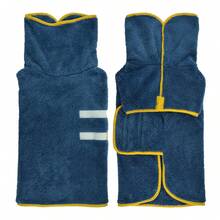 羊毛狗狗毛衣，冬季保暖宠物服装，适合小型、中型、大型犬，柔软套头衫，幼犬寒冷天气运动服 - 淺藍色 - 查看 3