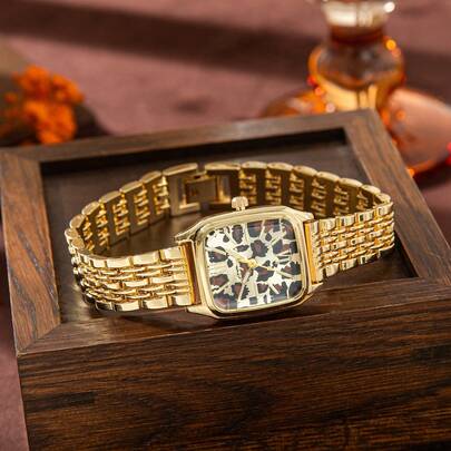 xinyunkou ساعة يد نسائية كوارتز مربعة صغيرة بطراز قديم، عقارب رومانية، خفيفة الوزن فاخرة، أنيقة للتنقل