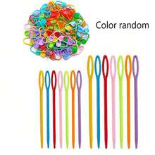 9pcs Crochet Hook Set With Storage Box, Soft Handle Crochet Hooks Set, Knitting Tools DIY Yarn Craft Supplies (Assorted Color Knitting Needles & Stitch Markers)