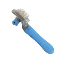 BELIME Cepillo de Limpieza Automática para Mascotas | Botón Retráctil Quita Pelo Suelto | Masajea, Desenreda y Cuida el Pelaje de Perros y Gatos - Gris - Ver 5