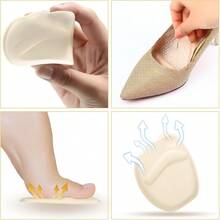 Almohadillas de Talón, Rellenador de Zapatos y Metatarsianas Adheribles Antideslizante y Reutilizables para Zapatos de Mujer y Hombre, Plantillas de Bola para Pies Aliviar el Dolor de Pies - Negro - Ver 1