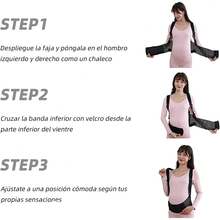 Faja Embarazo Soporte,Faja Maternidad Embarazo,Cinturon de Maternidad para Prenatal, Mitad y Final de Embarazo,Ayudar a Aliviar el Alivio del Dolor de Cadera, Pelvis, Lumbar y Espalda - Negro - Ver 7