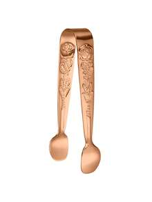 1 pieza Pinzas para cubitos de hielo con diseño de flor de rosa en relieve de acero inoxidable, pinza para cubos de azúcar, pinza para rodajas de limón pequeñas - Multicolor - Ver 11