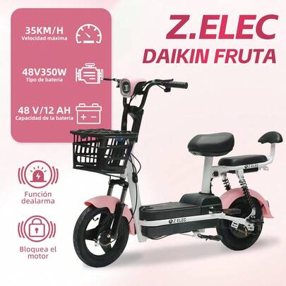 Bicicleta eléctrica plegable para adultos  - Motor de 500 W (potencia máxima de 800 W) - Batería de 48 V y 12 Ah - Autonomía de 40 a 50 km - Biplaza con suspensión - 3 velocidades - Neumáticos todoterreno - Luces LED, frenos de disco y neumáticos todoterreno - Ideal para desplazamientos diarios y todoterreno. Envío en dos paquetes exprés. Requiere montaje parcial. Incluye vídeo de instalación.a