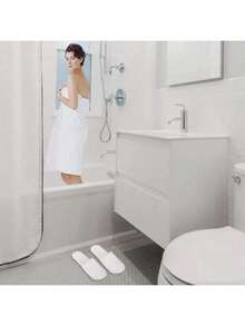 2 piezas/15 piezas/30 piezas/60 Pantuflas desechables, pantuflas de invitados suaves y cómodas con suelas antideslizantes para hotel, hogar, viaje - Transpirables, con acolchado reforzado