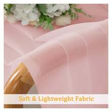 Pink Sheer Curtains 90 Inches Long 2 Panels Set, Light FilteringFilmy Drapes For Living Room Bedroom, Elegant Soft Rod Pocket Voile Sheer Window Curtains, 42Wx90L Inch, 2PCS - Multicolor 122 - View 7