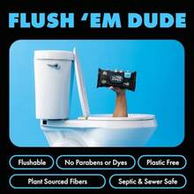 AFRT DUDE Wipes - Flushable Wipes - 8-Pack 384 Count - Unscented + Mint Chill Travel Pack 1-Pack 18-Count - Extra-Large - Vitamin-E And Aloe - Septic And Sewer - 如圖 - 查看 3