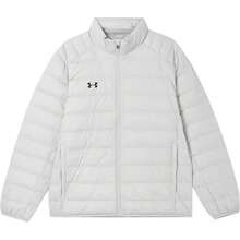 Kurtka puchowa Under Armour Solid Color Casual Stand Collar Quilted Warm Down Jacket - Szary - Zobacz 5