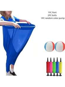Granny Pants Outdoor Game Set, Fun Party Game Pants Set, Includes Bouncy Balls, Suitable For Family Gatherings, Outdoor Activities, Adult Games, Team Building, Etc., Suitable For Family Events And Team Building. - Multicolor - View 16