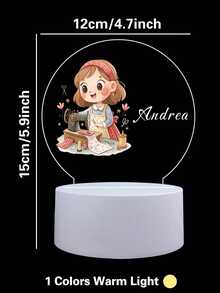 1pc Custom Personalized Table Lamp Night Light Customized Cartoon Princesses And Animals 3D Night Light Toy Acrylic Night Lights Gift For Home Room Decoration Night Light Usb Powered & Battery Operated Optical Illusion Table Lamp With Remote Control Perfect Gift Send To Girls For Valentine's Day, Easter, Christmas Unique Room Decor, Fun And Adorable Nightlight Gifts Birthday Graduation Home Decor Back To School School Supplies,Christmas Gift Supplies