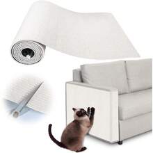 1 件猫沙发保护垫可修剪自粘猫爪抓垫,猫咪 DIY 攀爬抓挠家具保护垫,防止猫/狗抓挠,适用于大扶手椅/沙发(卡其色) - 卡其色 - 查看 3