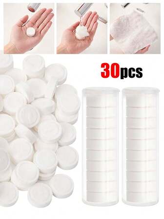 100片装一次性压缩面巾，厚实柔软，温和清洁，适用于家居浴室装饰、返校季、美容院、家庭浴室、酒店等场合。20厘米x22.5厘米柔软面巾，一次性压缩面巾，适合户外旅行、露营，可用作湿巾和厕纸，非常适合户外露营和徒步旅行。