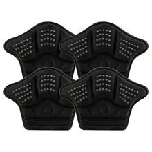 4 PIEZAS. Plantillas y almohadillas para talón autoadhesivas y reforzadas. Diseño antideslizante resistente. Beige y negro. Compatible con tallas grandes/extendidas. Adecuado para zapatillas, botas y zuecos - Diseñado para proporcionar comodidad en el talón y el pie. Ideal para uso durante todo el día. Fácil de usar. Duradero y cómodo. Adecuado para un uso prolongado.
