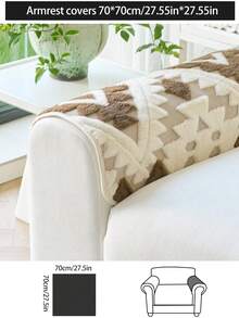 1 件秋冬毛绒加厚保暖沙发垫套，现代简约防滑沙发座垫，防尘可洗沙发套，咖啡色，柔软，防褪色，宠物友好，适合 L 型沙发和 1/2/3/4 座沙发 - 棕色 - 查看 13