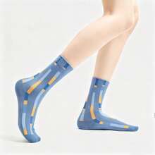 Fairycore Calcetines de media caña con estampado completo de moda creativa y personalizada para mujer. - Negro - Ver 2