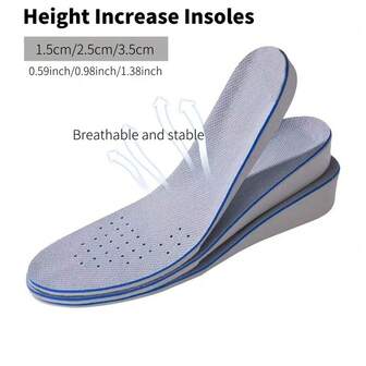 1 par minimalistiska komforthöjdhöjande inläggssulor - stötdämpande stöd för hålfoten med ventilationshål perfekt passform för skor