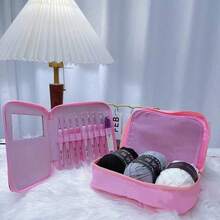 9pcs-99pcs Pink Soft Handle Crochet Hook Set, Yarn Knitting, Crochet Knitting, Suitable For DIY Handcraft Lovers, Crochet Handicrafts, Hats, Bags, Clothes, Socks (Random Color)