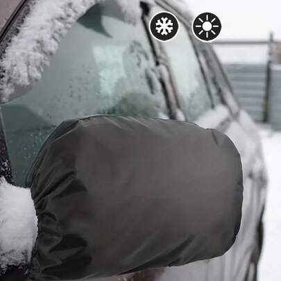 2 Packs Car Mirror Snow Cover, Adjustable Ribbon Mirror Cover, Suitable For Most SUVs, Minivans, Sedans, Easy To Install And Easy Disassemble Design, Universal Accessories For Trucks, Winter Auto Accessories, Compact Cover, Universal Models, Comfortable Fit, Reinforced Stitching, SUV Mirror Shield, Car Owner, Van Owner