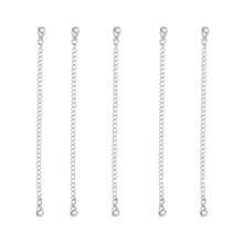 1/5pcs Double Headed Lobster Buckle With Tail Chain Adjustment Chain, Leather Rope Chain Extension Chain, DIY Jewelry Material Versatile Chain Wholesale