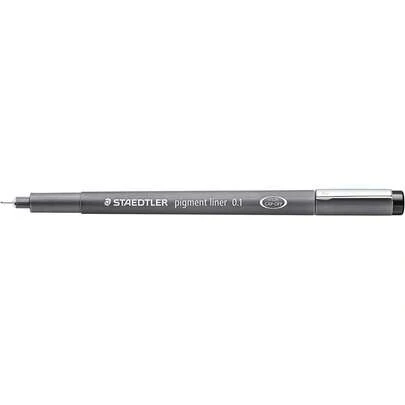 STAEDTLER - Forro de pigmento, bolígrafo para dibujo, dibujo, diario, 1 mm, negro, 308 01-9