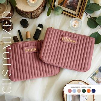 맞춤형 메이크업 가방, 여행용 세면도구 가방, 신부 들러리 선물, 생일 선물, 그녀를 위한 선물, 신부 들러리 제안, 크리스마스 선물