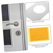 2/4pcs Door Reinforced Stainless Steel Plate, Door Lock Repair Plate, Stainless Steel Door Handle Fixing Plate Bracket, Fixing And Repairing Door Locks, Prevent Door Locks From Loosening Or Shaking, Easy To Install