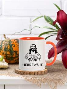 1pc 11oz Funny Christian Mug, Funny Christian Gift For Men Women, Funny Jesus Mug, How Does Jesus Make His Coffee Mug Hebrews It Mug, Christian Humor, Reusable,Coffee Cups,Thanksgiving, Christmas Decorations,Christmas Gift,Birthdays Gift,Holidays Gift,New Year Gift,Ideal For Hot & Cold Drinks, Room Decoration,Winter Drinkware, Thoughtful Present, Family Keepsake,Valentines Day Gifts,Wedding
