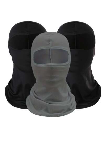 Set de 2 piezas Pasamontañas bordado unisex con máscara facial y guantes de punto, adecuado para otoño/invierno, viajes al aire libre, esquí, ciclismo, senderismo