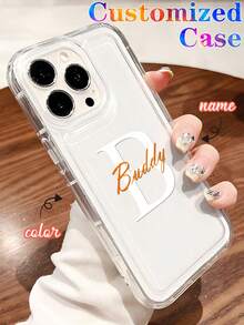 Ốp lưng điện thoại mềm chống sốc nhiều màu sắc, in chữ cái đầu tên theo yêu cầu, phù hợp với các dòng điện thoại A13, A14, A15, A16, A73, A33, A34, A35, A36, S22, S23, S24, S25, S21 Ultra (phiên bản quốc tế, không phải phiên bản nội địa). - Trong sáng - Xem 1