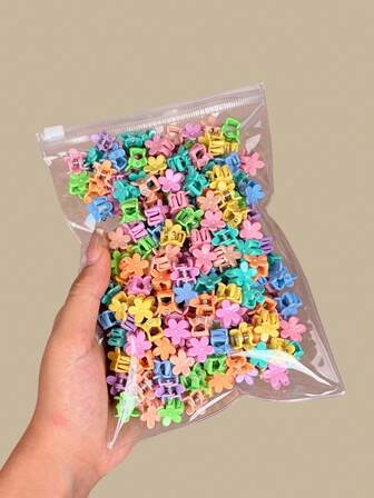 10/20/30/60/100pcs Colorful Flower Hair Clips For Girls, Mixed Hair Clip Set, Suitable For Girls' Daily Wear, Birthday Party, Travel, Festival, Or Christmas Gift For Girlfriends