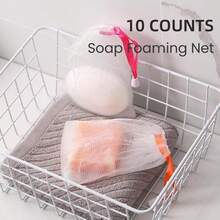 Exfoliating Soap Bag, Double-Layer Thickened Foam Net, Bubble Net Bag, Soap Proof Bag, Bathtub And Shower Cord Clip Bag, Any Color