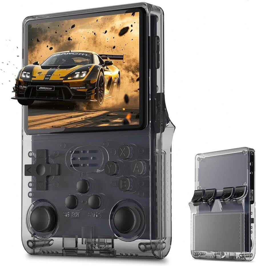 CONSOLA RETRO MANUAL, CON MÁS DE 20 000 JUEGOS, 30 EMULADORES, MEMORIA 256 GB MODELO R40S PRO - Negro - Ver 1