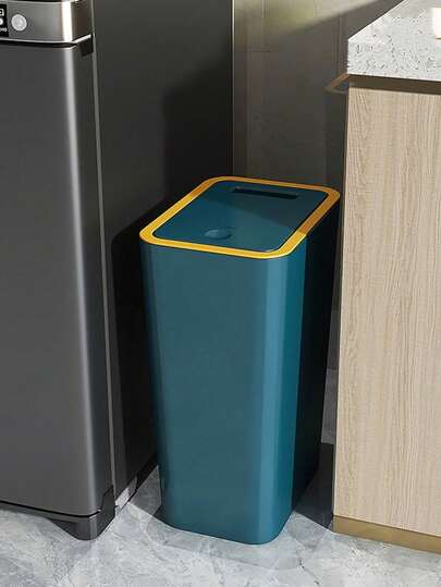 Compact 10L Kitchen And Bathroom Waste Bin With Lid For Sink, Toilet, Bedroom, Office And Dorm - Odor-Blocking, Quiet-Close Dustbin, Durable Plastic Construction For Home Indoor Use, Space-Saving Design, Stylish White Or Matte Finish, Easy-Clean Interior, Removable Lid For Quick Refills, Modern Corner-Designed Trash Can Suitable For Small Spaces And Daily Use
