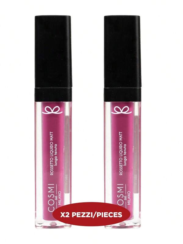 COSMI MILANO COSMI PACK OF 2 MADE IN ITALY ROSSETTO LIQUIDO MATTE 5.5ML COLORI: DARK MAUVE MATT 309.2PEZZI