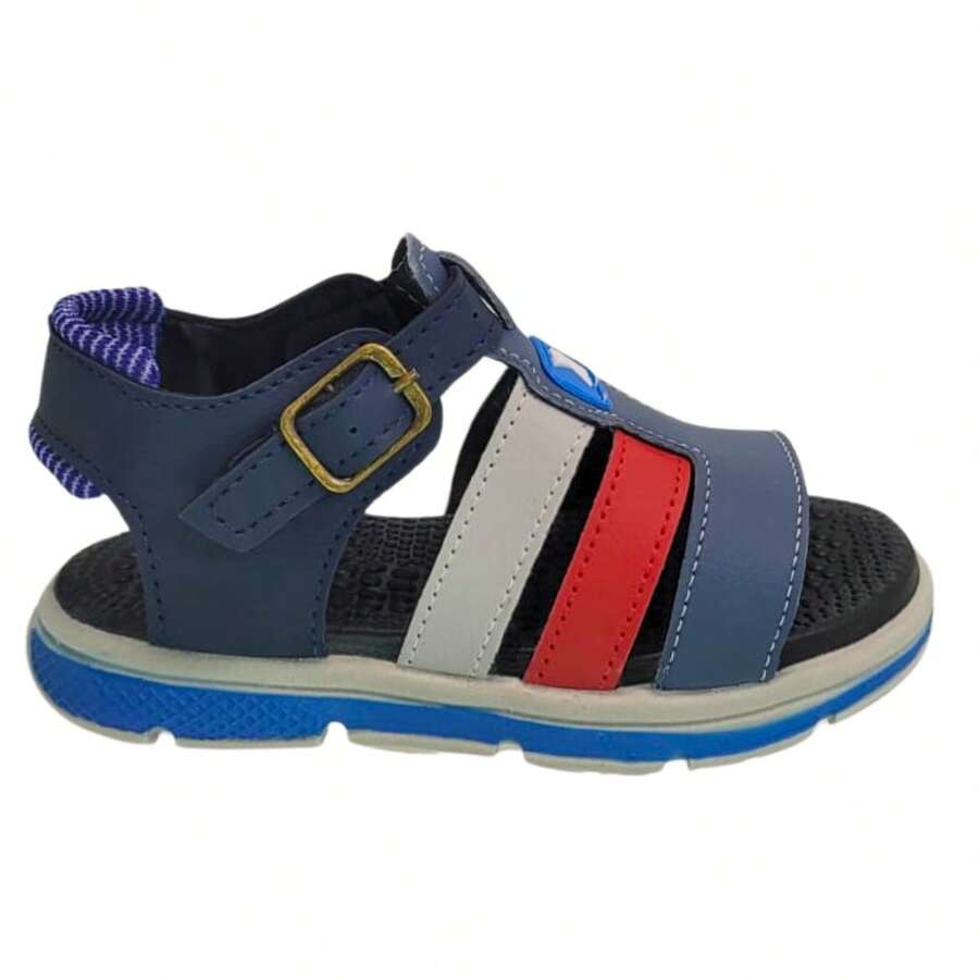 Boys' Anatomical Sandals, Boys' Flip-Flops, School Sandals, New Release, Gift, Christmas, Birthday, Children's, Comfortable, Soft, New Summer Collection, Kids Shoes - 寶藍色 - 查看 1
