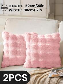 1/2/4 Stück luxuriöser Kunstfell Toskana Kissenbezug, Kissenhülle, ohne Kisseneinsatz, flauschige Heimdekoration Kissenhülle für Wohnzimmer Sofa, Schlafzimmer Kopfteil, Überwurfkissen, Oeko-Tex