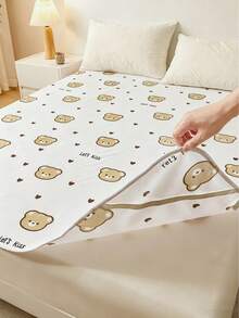 趣味工程车防水尿垫，卡通印花，适用于儿童床、托儿所、宠物垫、沙发垫，防滑系带设计，50x70cm/70x150cm/110x150cm