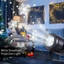 USB Powered Christmas Projection Light String With Snowman & Snowflake LED Fairy Landscape Spotlight - Dimmable, Remote Control, Geometric Patterns For Indoor/Outdoor Holiday Decor, Christmas, New Year, Wedding And Party, Christmas Decoration, Holiday Lighting, Durable Plastic, Remote Lighting, Table Lamp, Lighting Fixture, Battery Powered Light