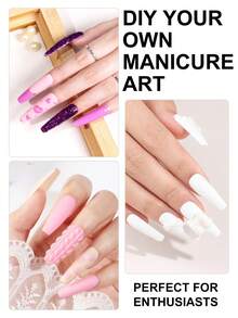 PEACECOLOR Acrylic Nail Kit With Mini UV LED Lamp Electric Nail Drill Set 11 Colors Glitter Acrylic Powder Set 60ML Acrylic Liquid 3 Colors Nail Gel Polish Set With Base Top Coat Acrylic Nail Complete Starter Kit Gift For Women - 彩色 - 查看 4