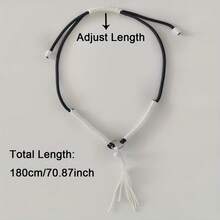 1pc Handmade Nylon Horse Neck Ring With Black Cord And Decorative Pendant - Ideal For Large Breeds, Secure & Comfortable Fit, Perfect For Equestrians And Pet Owners, Horse Accessories - Multicolor - View 2