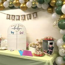 Panneau de vote en bois pour la révélation du du bébé (avec support), autocollants de vote garçon ou fille, tableau de jeu de devinette du , panneau "Votez", jeu de révélation du "Il/Elle", décoration de fête de révélation du - Multicolore - Voir 8