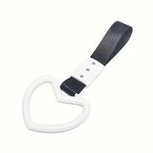 Heart-Shaped Car Rear Bumper Warning Pendant, JDM Bus Wristband Accessory, Left Side Placement, Durable Plastic Material - trắng - Xem 13