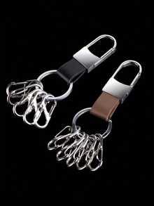 Un llavero multifuncional de liberación rápida con múltiples bucles y ganchos, fácil de organizar, que combina un diseño minimalista de alta gama (1 gancho grande + 5 ganchos de liberación rápida pequeños), con un material de plástico duradero adecuado para varias escenas - ideal para - Multicolor - Ver 6