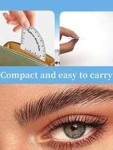 可重复使用的眉形模板，PVC纹身尺，价格实惠，圣诞礼物，化妆品，化妆工具，廉价商品，礼品，女士礼物，圣诞礼物 - 彩色 - 查看 6