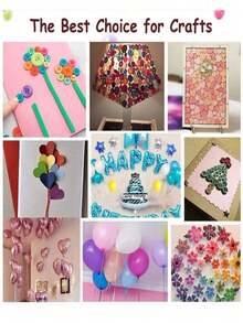 200个双面气球胶点，DIY气球装饰配件，双面气球粘胶贴纸，适用于婚礼装饰，透明，易撕，无痕，每张20个胶点 - 彩色 - 查看 3