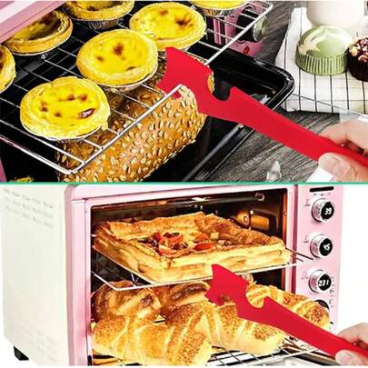 Oven Push-Pull Tool, Multifunctional Kitchen Baking Tray Gripper, Heatproof Handle