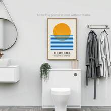 1 tấm tranh trừu tượng. Tranh nghệ thuật hình học Bauhaus trang trí tường. Quà tặng nhà theo phong cách Trung cổ hiện đại, tranh nghệ thuật trên vải canvas với họa tiết hình tròn và đường thẳng, thích hợp trang trí phòng khách, phòng ngủ và phòng làm việc tại nhà. Tranh nghệ thuật trên vải canvas, tranh áp phích phòng, trang trí nhà cửa, sắp xếp phòng, trang trí nội thất. Có thể chọn khung. - Nhiều màu - Xem 12