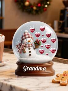 1pc Customized Snowman Hugging Of Love - Personalized Custom Acrylic Plaque,Custom Christmas Plaque With Grandchildren'S Names,Crystal Ball Style Snowman Of Love Plaque-Multiple Names Can Be Customized,Christmas Home Decorations, Christmas Gifts For Elders,Personalized Gifts,Customized Christmas Gifts,Christmas - White - View 16