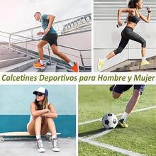 Calcetines Deportivos, 6 pares Calcetines Hombre y Mujer con Parte Inferior de Toalla Gruesa, Calcetines de Compresión, Calcetas Antideslizantes Transpirables, Calcetines Acolchados para Baloncesto - Multicolor - Ver 7